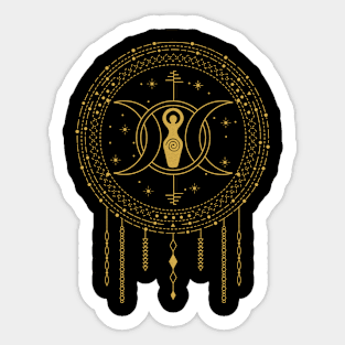 Triple Moon Goddess | Pagan Symbol Sticker